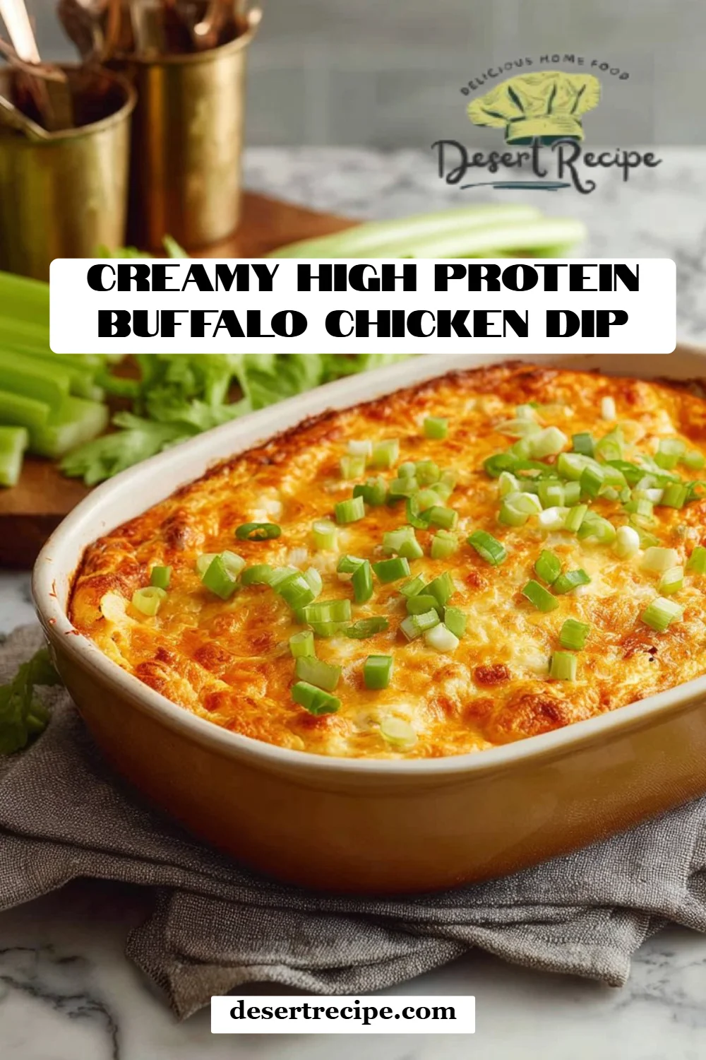 Creamy High Protein Buffalo Chicken Dip