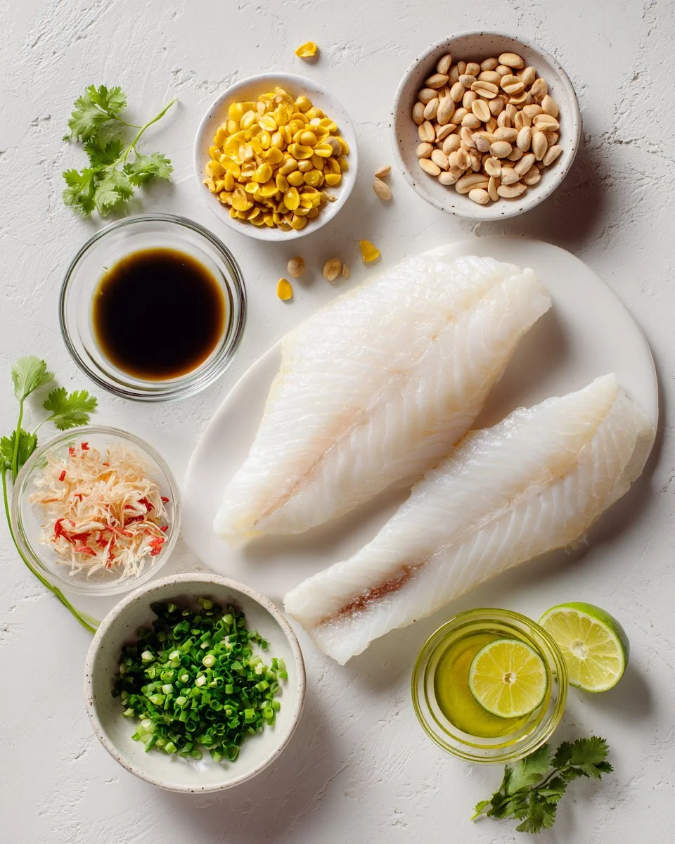 Crispy Fluffy Fish with Green Mango Salad