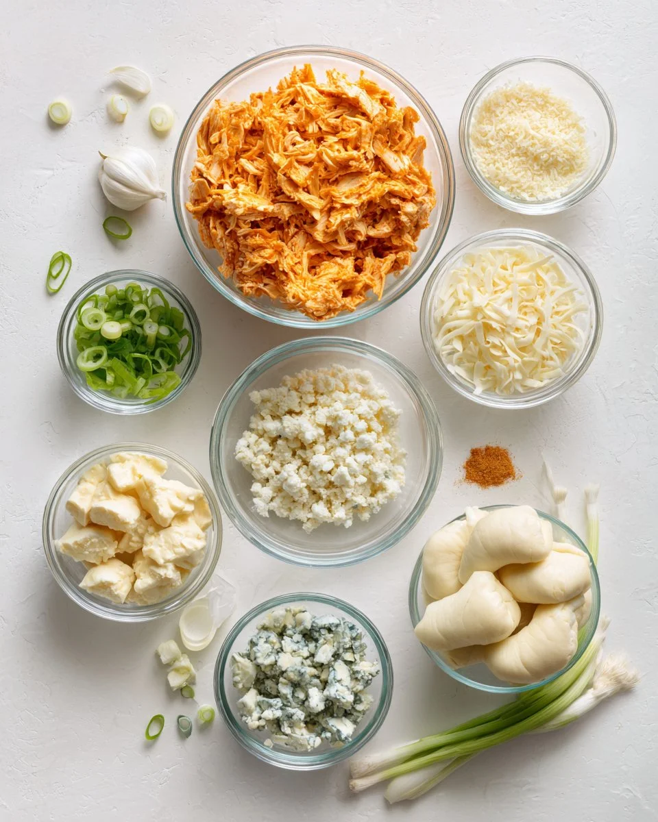Easy Buffalo Chicken Dip Bites