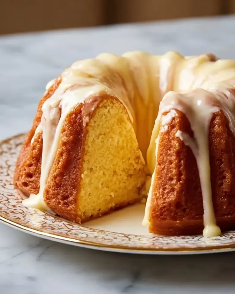 Deliciously moist Kentucky Butter Cake with a golden crust and buttery glaze.