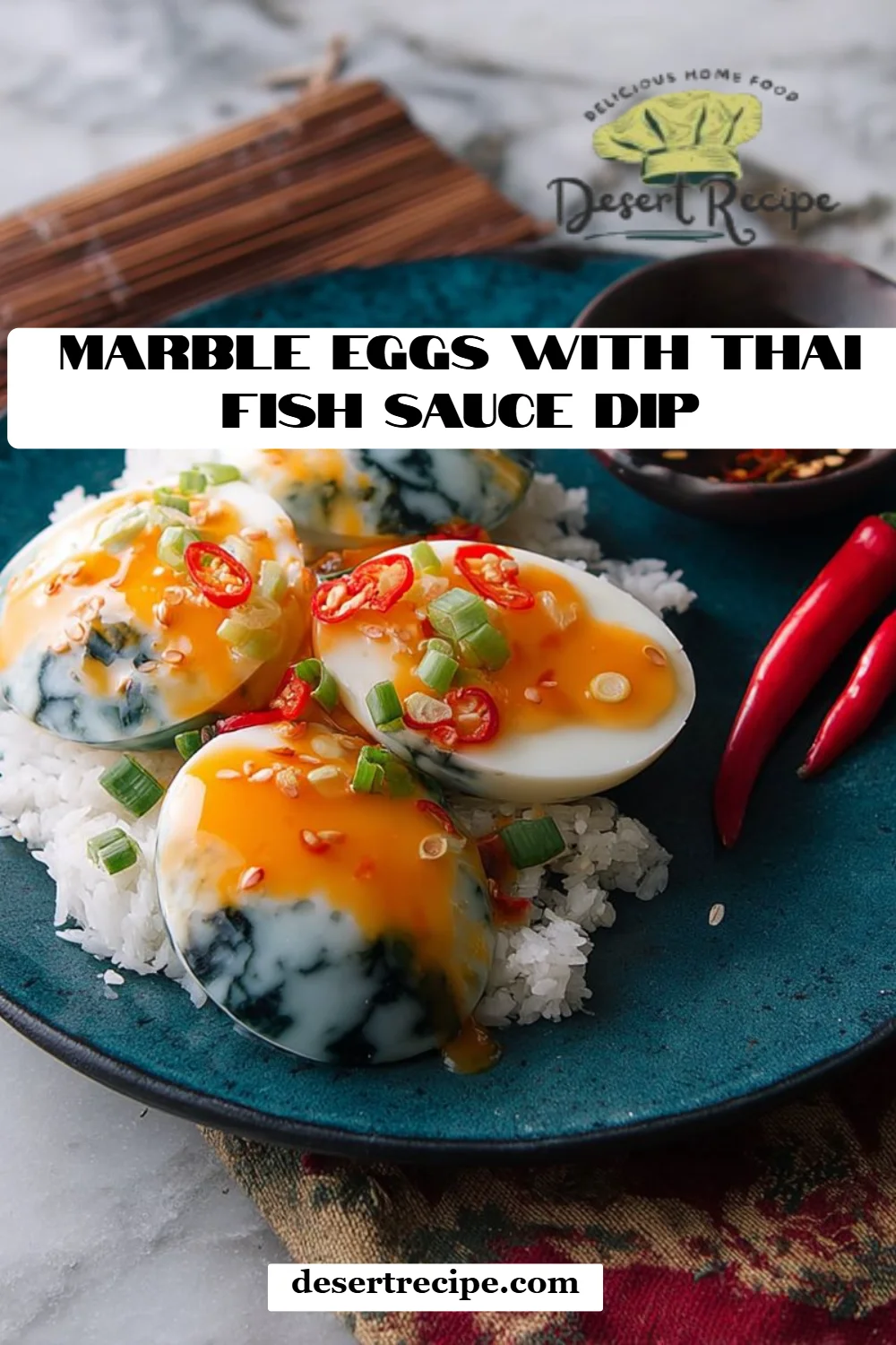 Marble Eggs with Thai Fish Sauce Dip