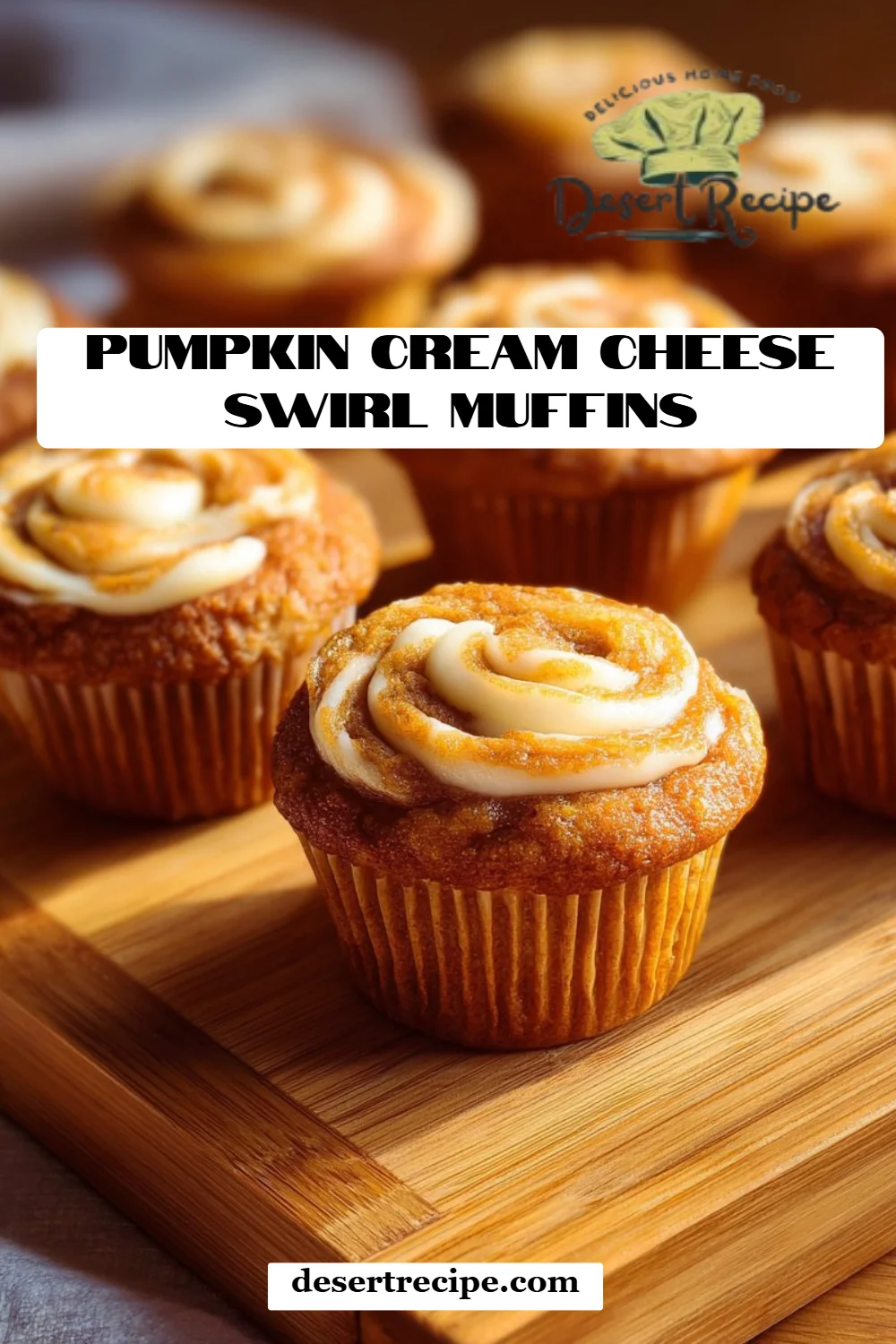 Pumpkin Cream Cheese Swirl Muffins