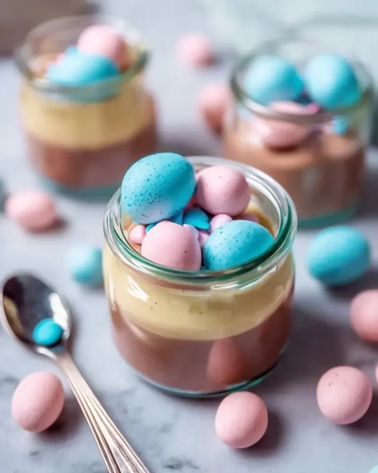 Delicious homemade Robin Egg Fudge featuring pastel colors and chocolate flavor.