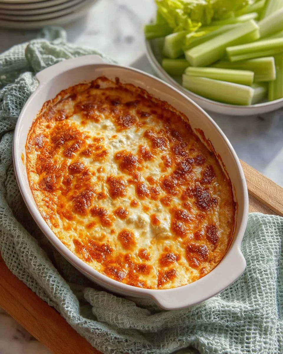 Smoky Grilled Buffalo Chicken Dip served in a bowl with chips for dipping.