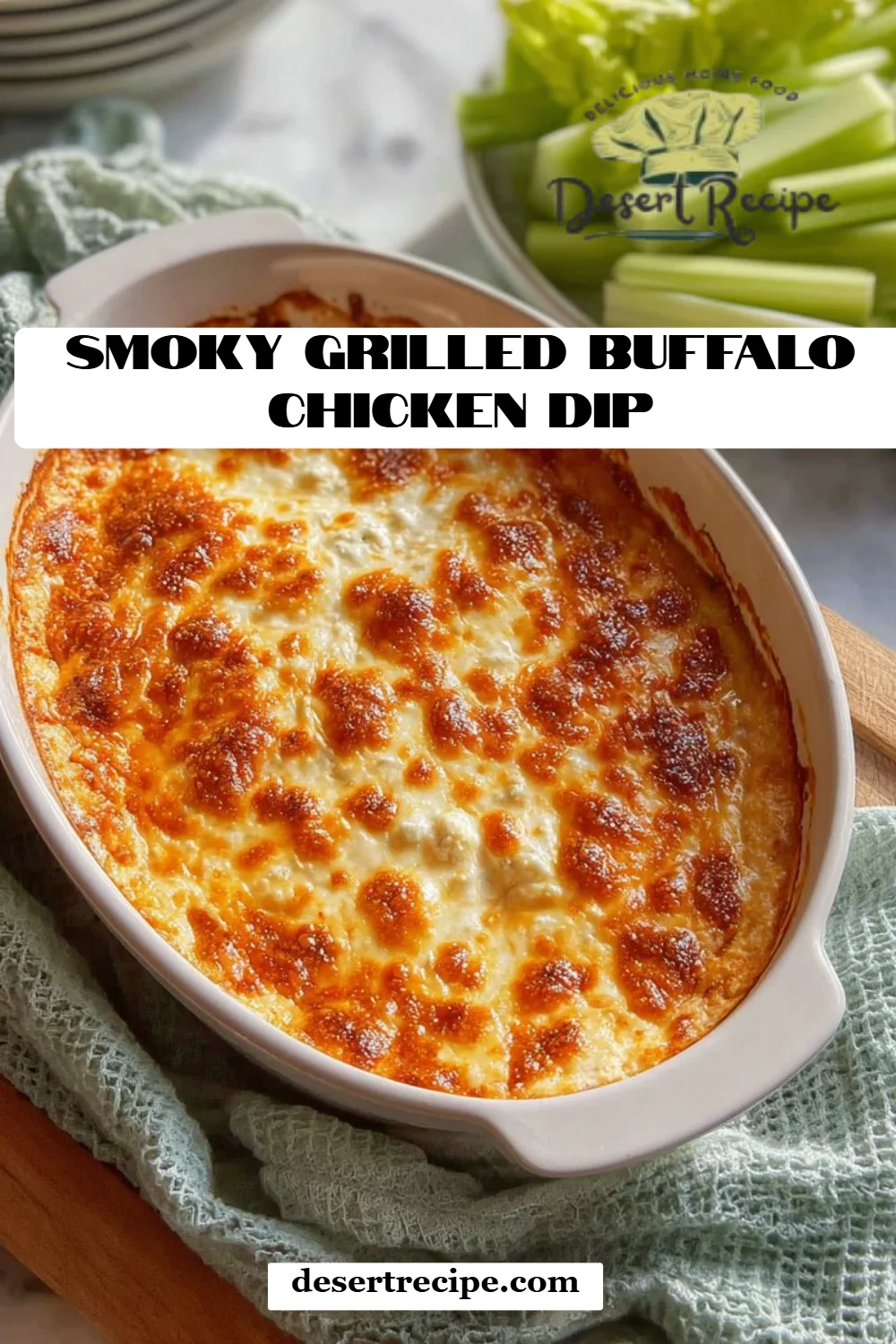 Smoky Grilled Buffalo Chicken Dip