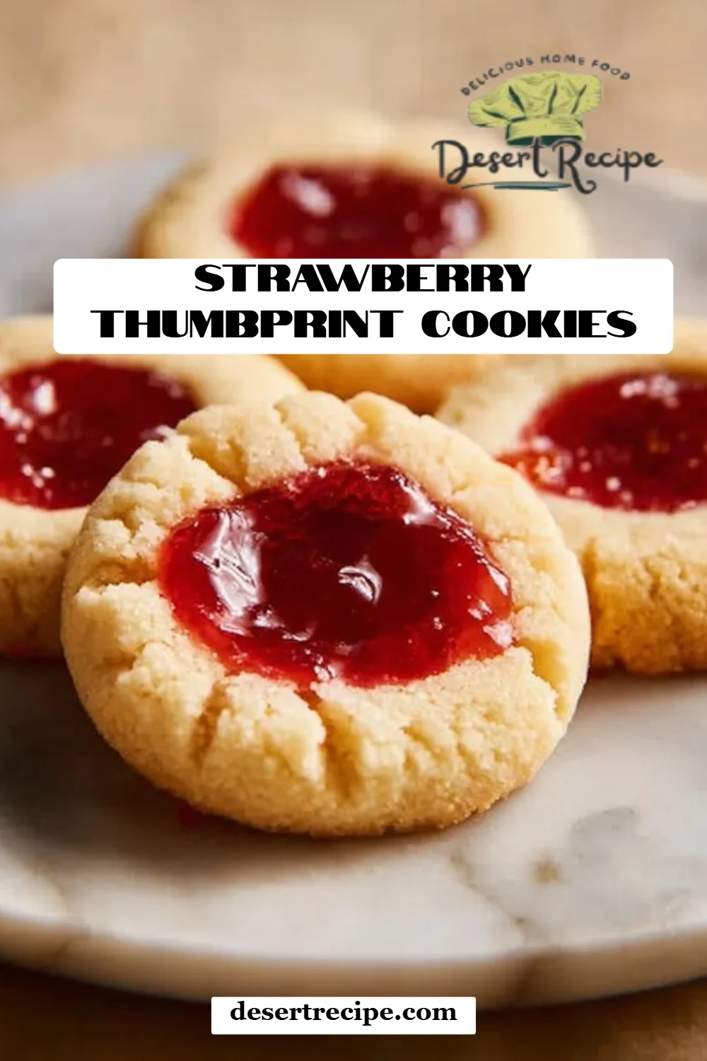 Strawberry Thumbprint Cookies