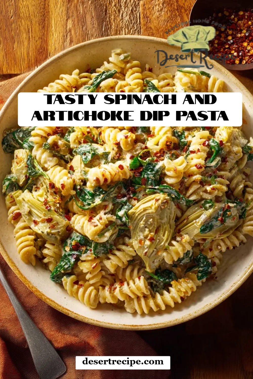 Tasty Spinach and Artichoke Dip Pasta
