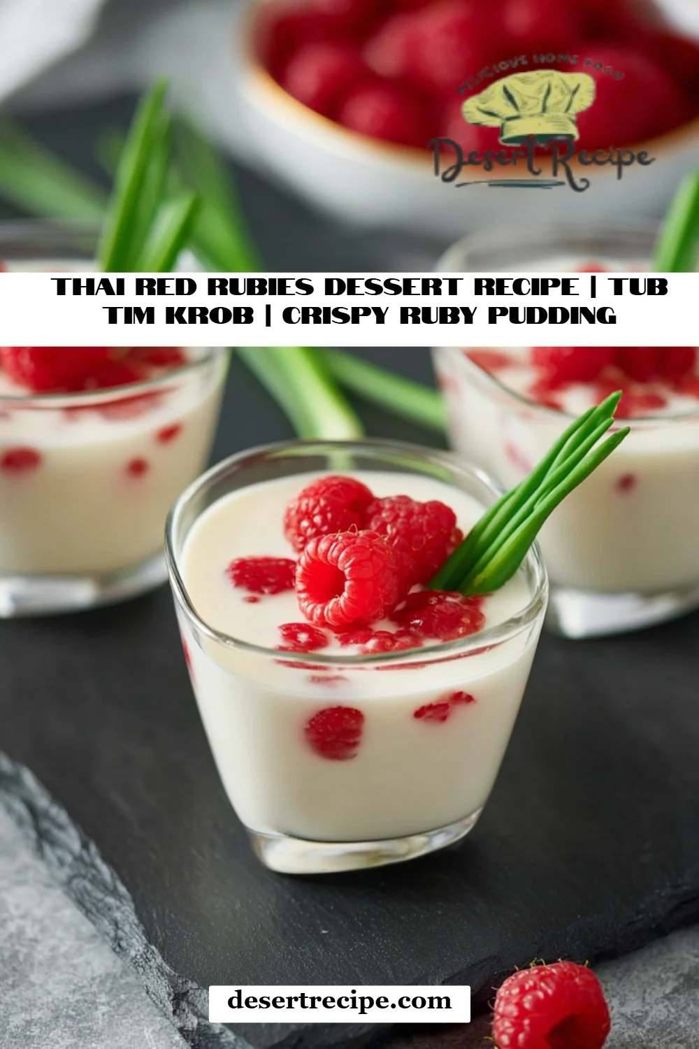 Thai Red Rubies Dessert Recipe | Tub Tim Krob | Crispy Ruby Pudding