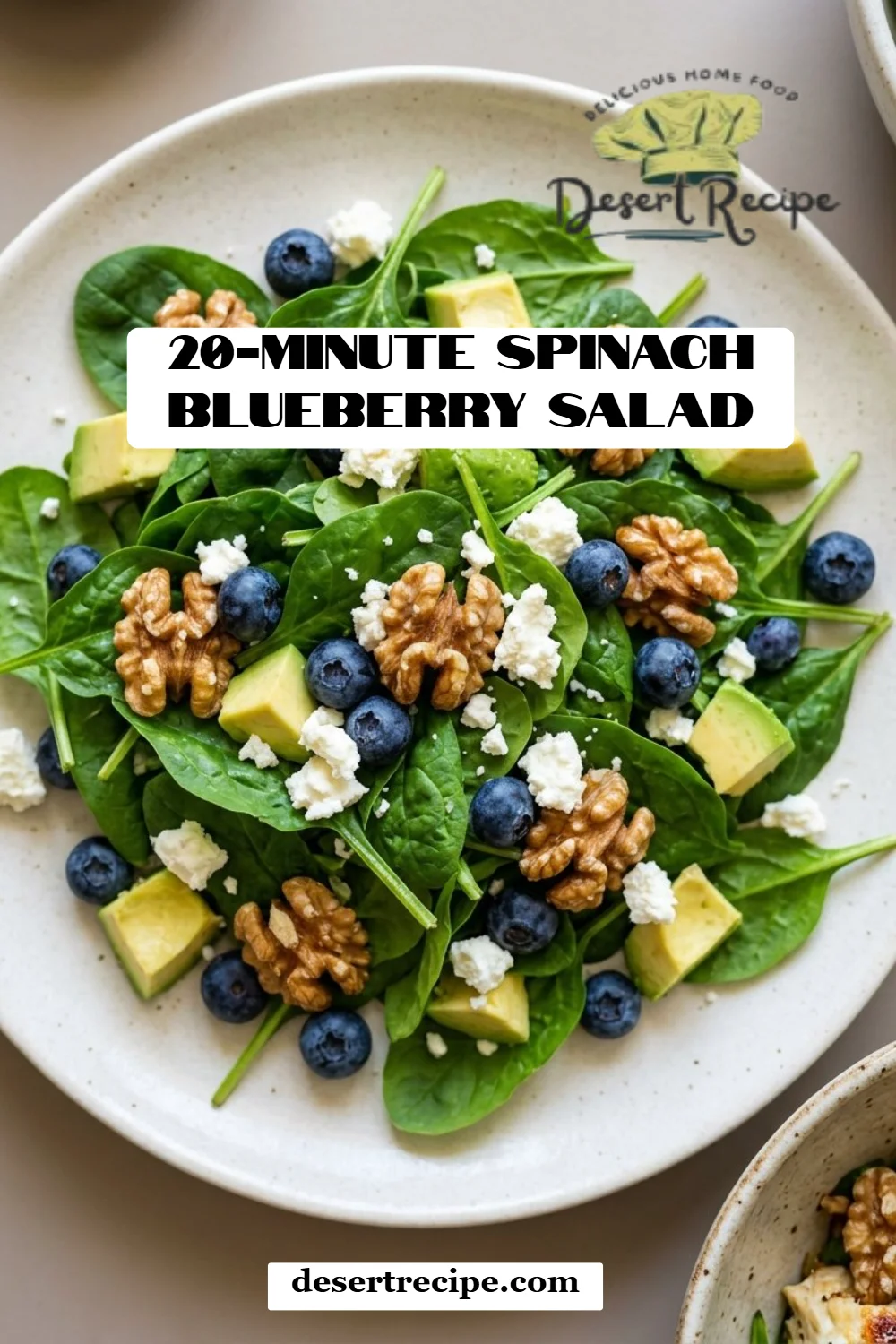20-Minute Spinach Blueberry Salad
