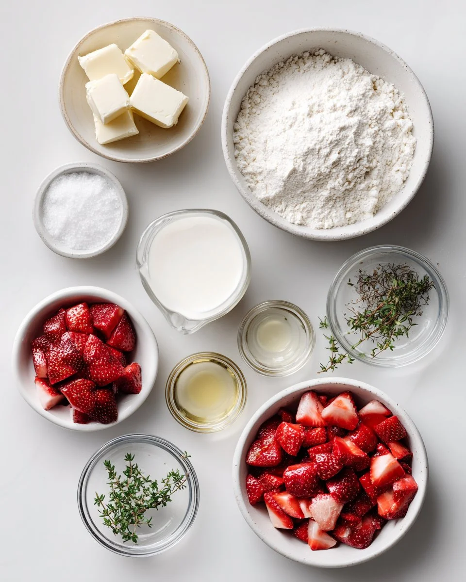 Air Fryer Strawberry Thyme Mini Scones