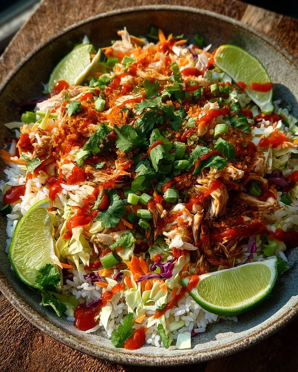 Bang Bang Chicken Crispy Rice Salad