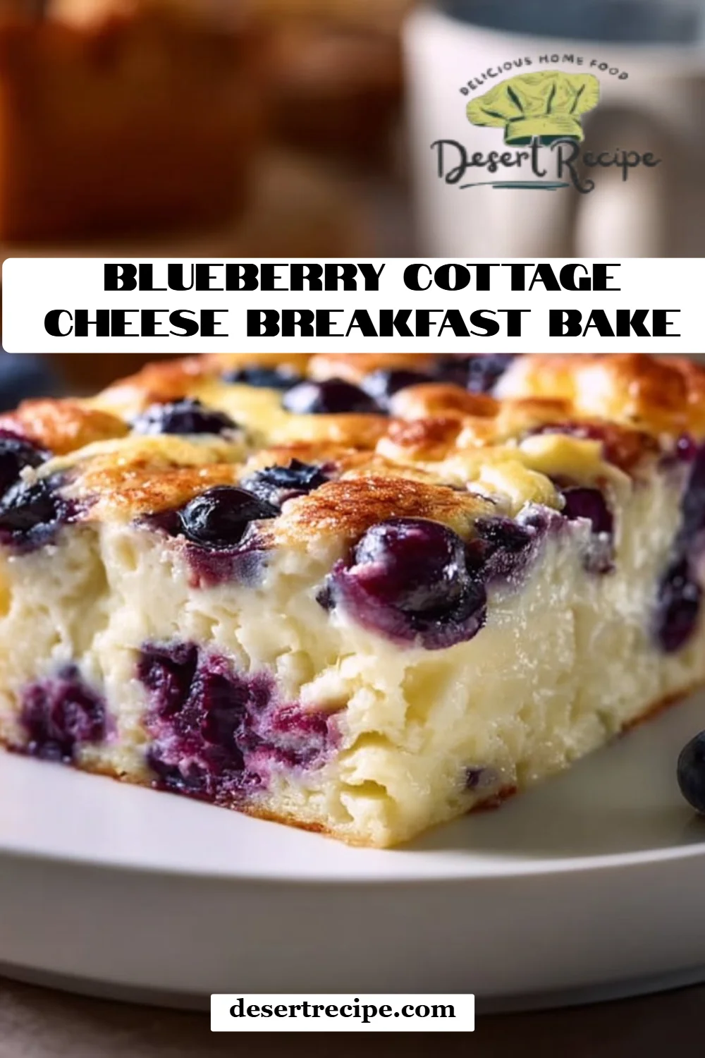 Blueberry Cottage Cheese Breakfast Bake