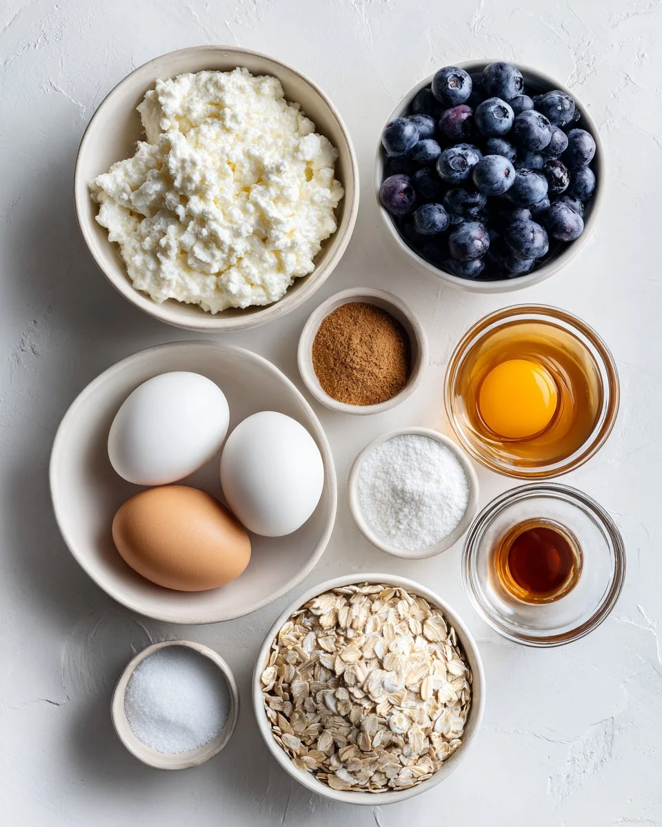 Blueberry Cottage Cheese Breakfast Bake