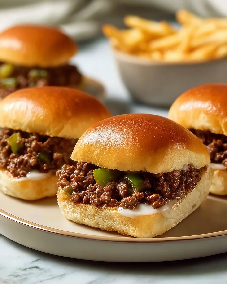 Delicious Cheesy Sloppy Joes served on a plate