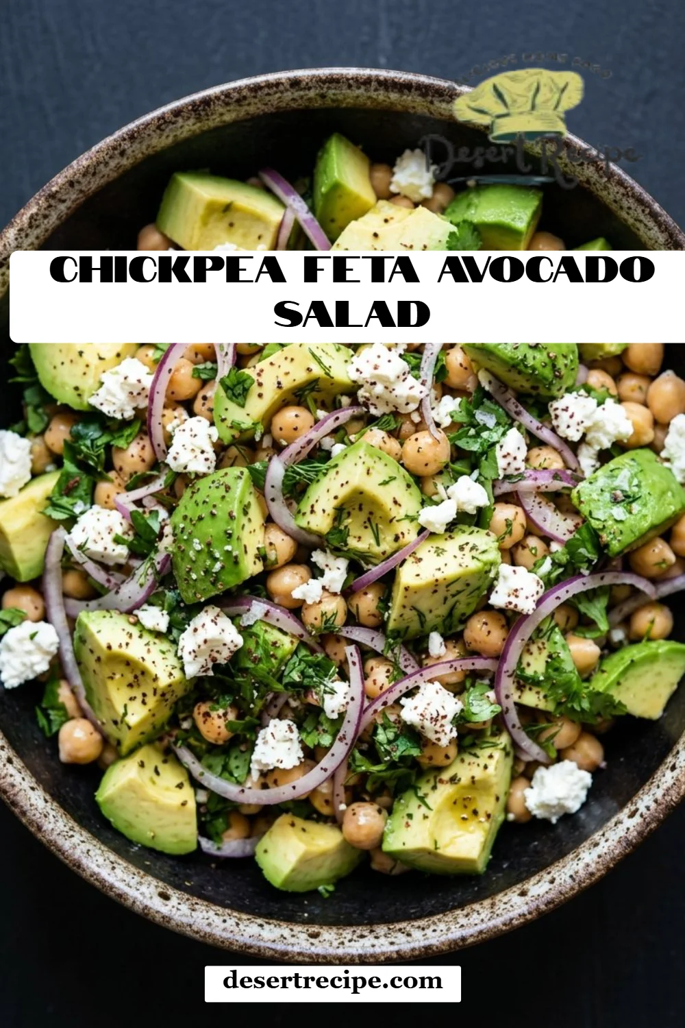 Chickpea Feta Avocado Salad
