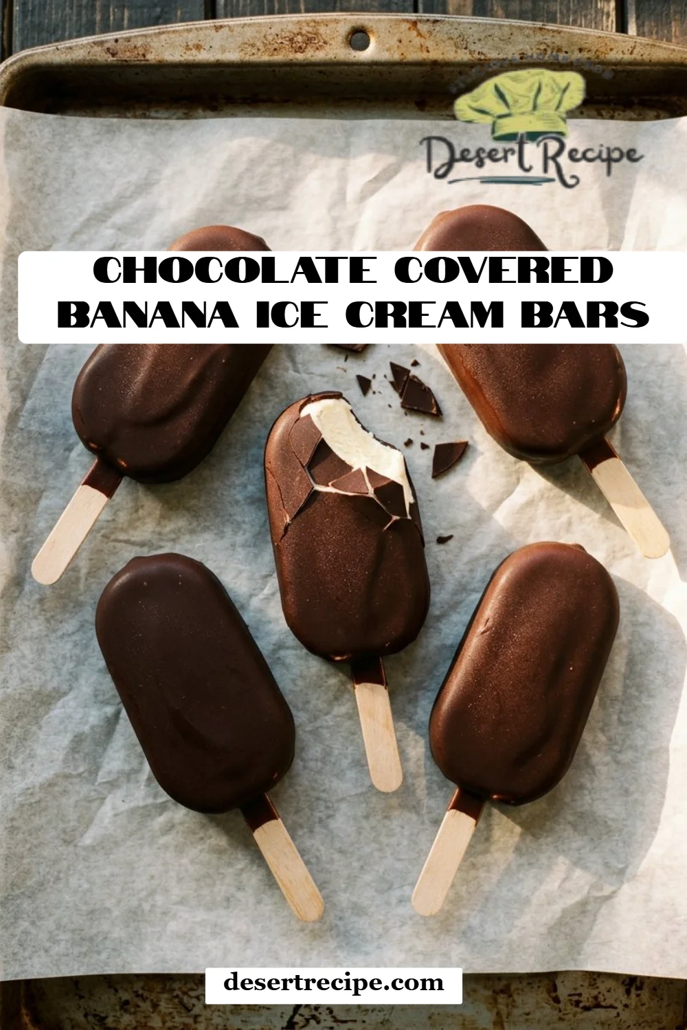 Chocolate Covered Banana Ice Cream Bars