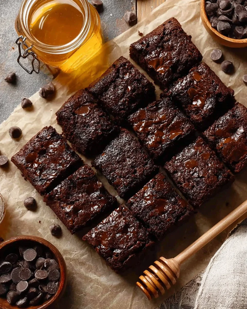 Cottage cheese almond flour brownies served on a plate with chocolate drizzle