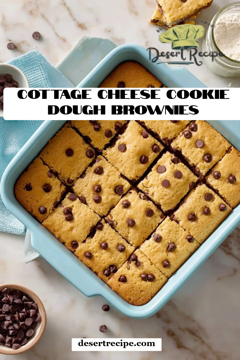 Cottage Cheese Cookie Dough Brownies