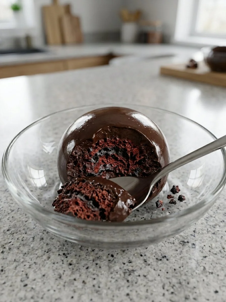 Delicious creamy chocolate avocado ice cream in a bowl with toppings