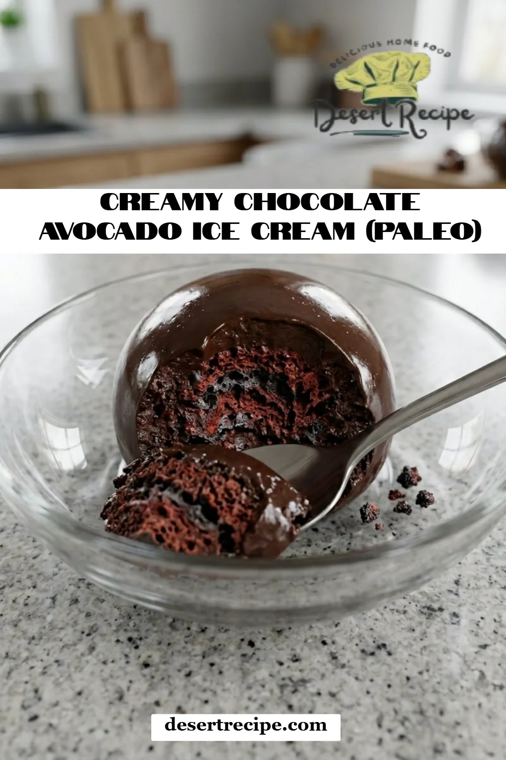 Creamy Chocolate Avocado Ice Cream (Paleo)