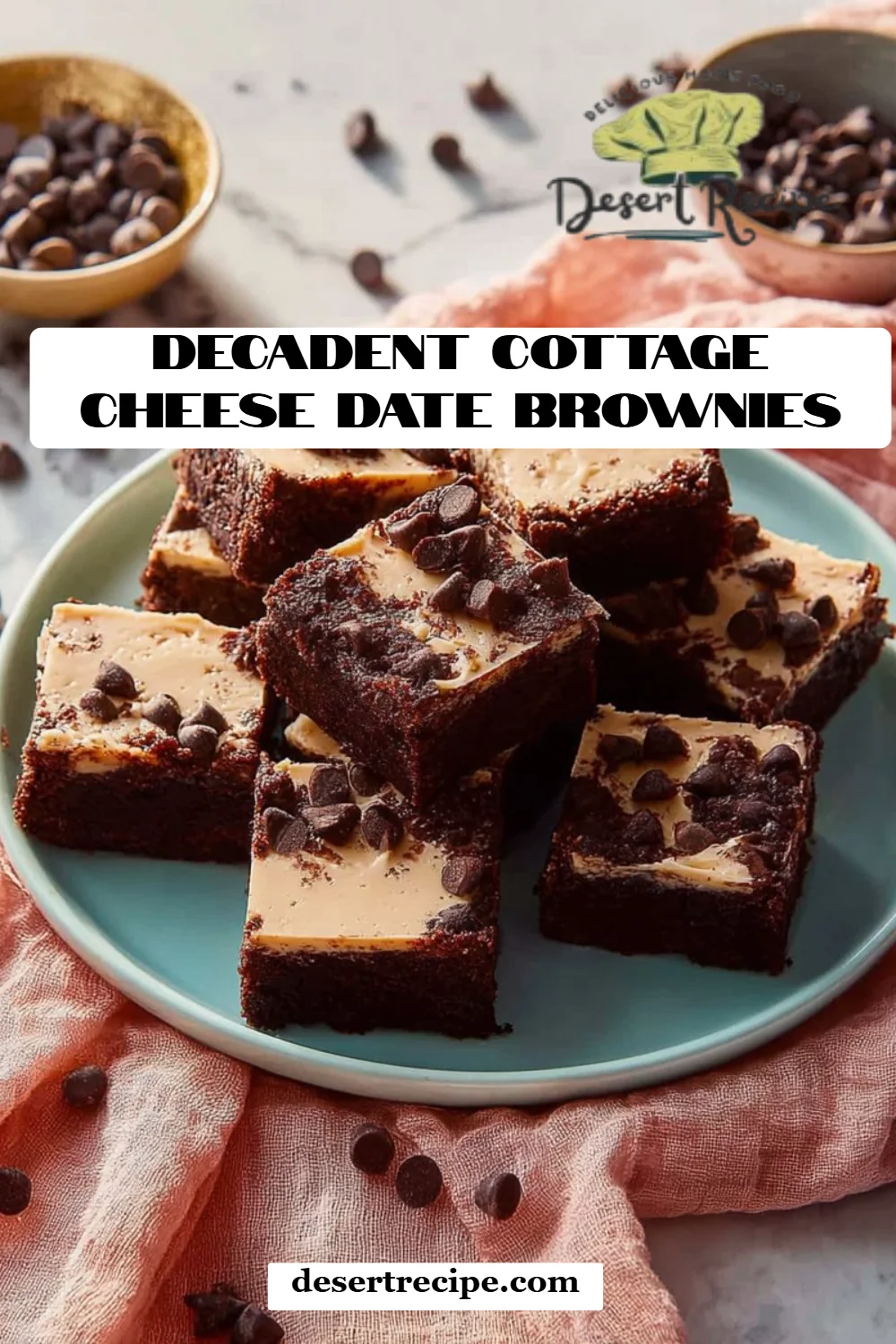 Decadent Cottage Cheese Date Brownies