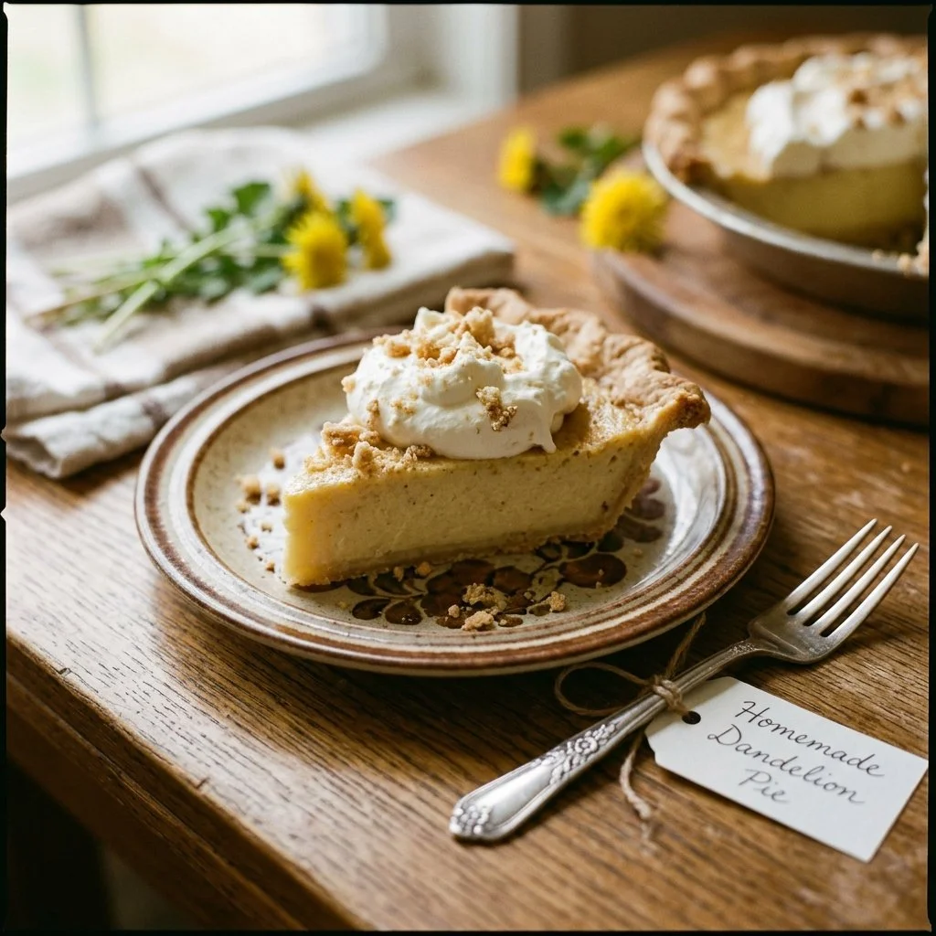 Delightful Dandelion Cream Pie