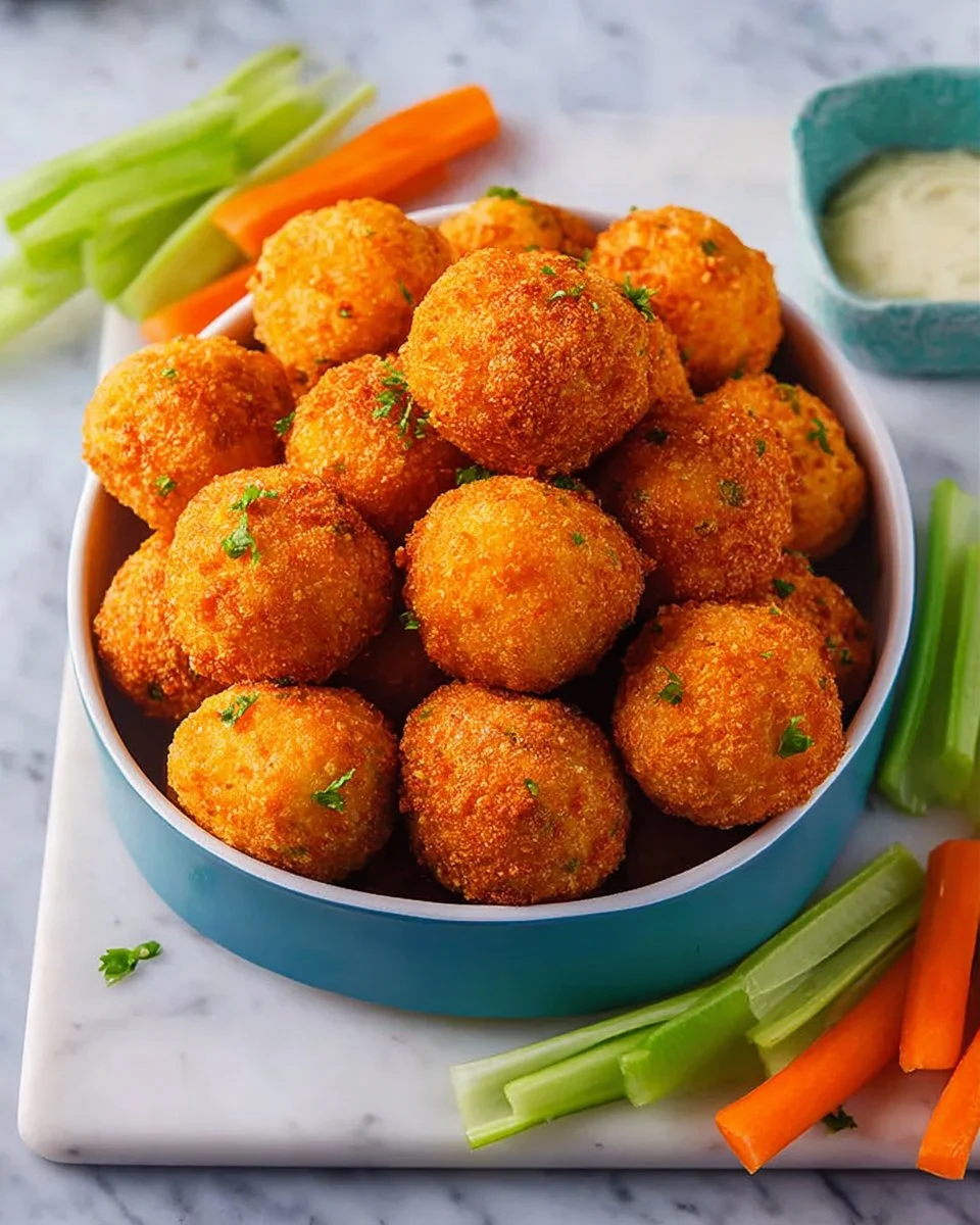 Easy Buffalo Chicken Dip Balls