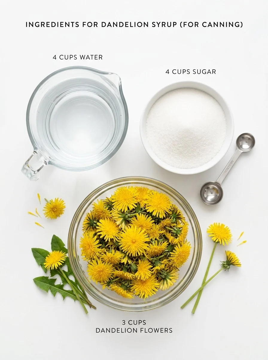 Easy Dandelion Syrup Recipe for Canning