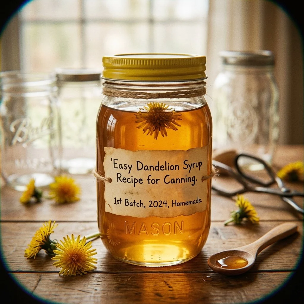 Easy Dandelion Syrup Recipe for Canning