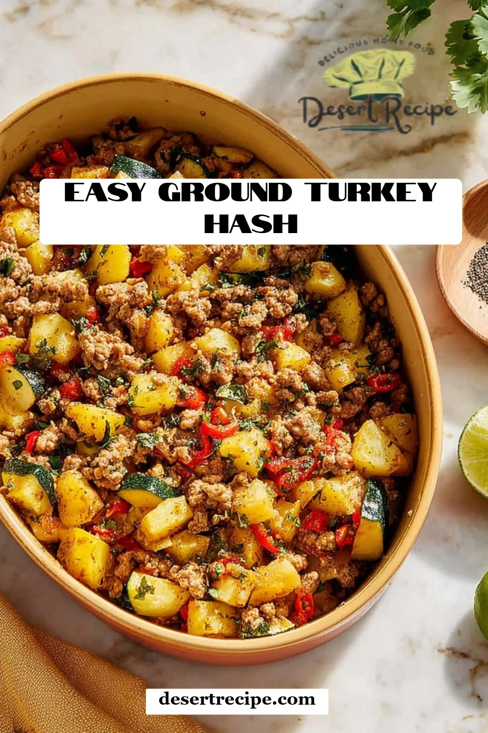 Easy Ground Turkey Hash