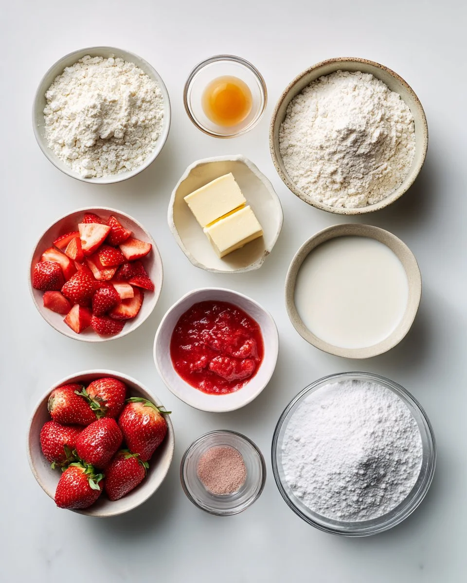 Easy Strawberry Scones with Strawberry Glaze