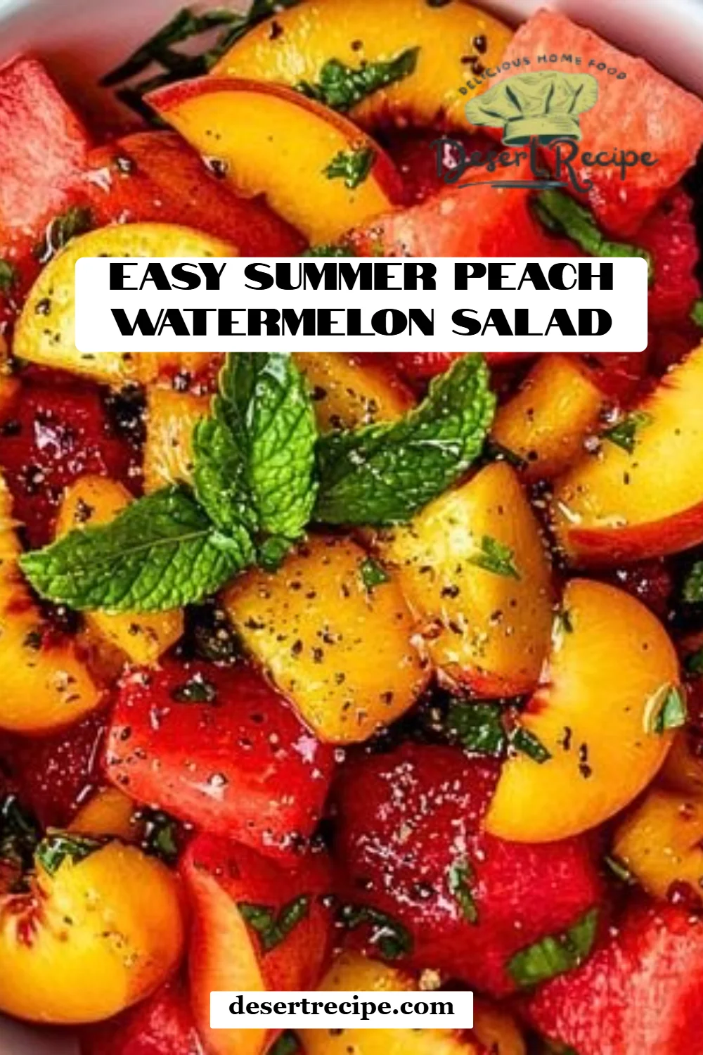 Easy Summer Peach Watermelon Salad