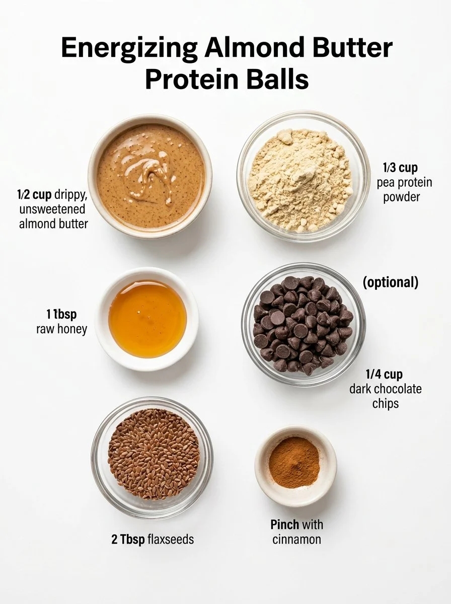 Energizing Almond Butter Protein Balls (No Oats, Paleo)