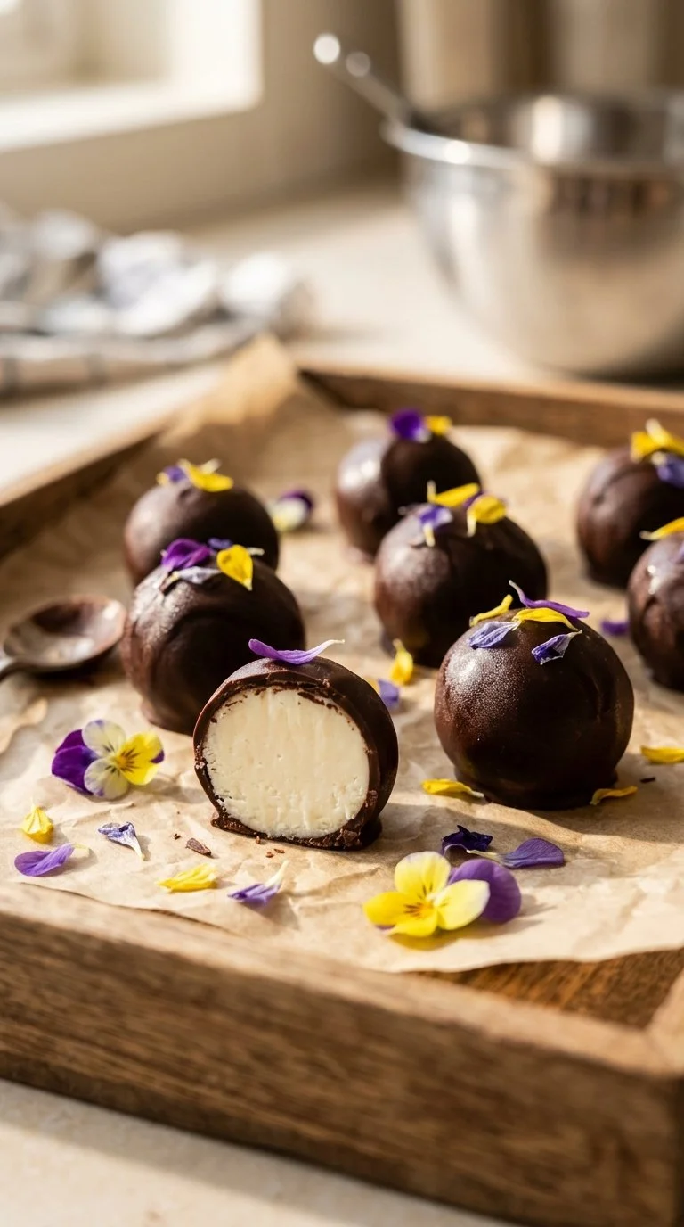 Frozen banana yogurt bites on a plate, healthy frozen snack