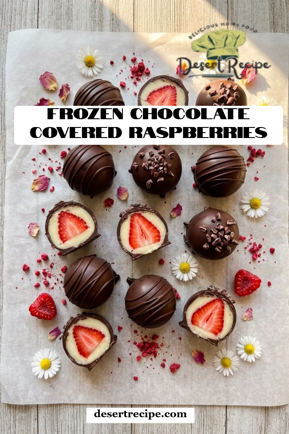 Frozen Chocolate Covered Raspberries