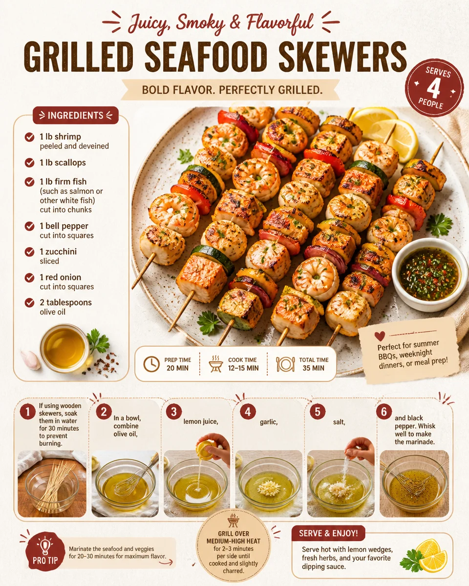 Grilled Seafood Skewers