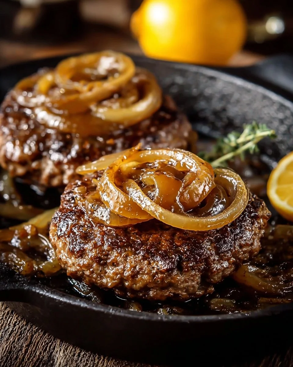 Hamburger Steaks with Onion Gravy