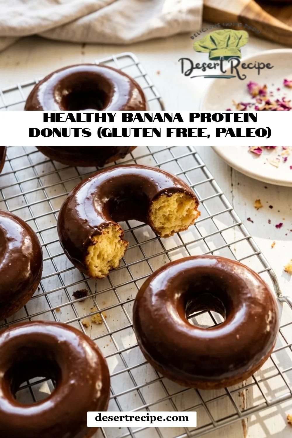 Healthy Banana Protein Donuts (Gluten Free, Paleo)