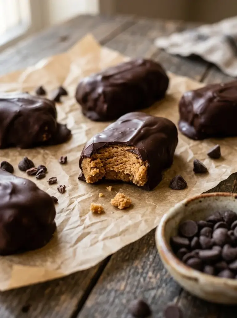 Healthy chocolate banana popsicles ready to enjoy on a sunny day