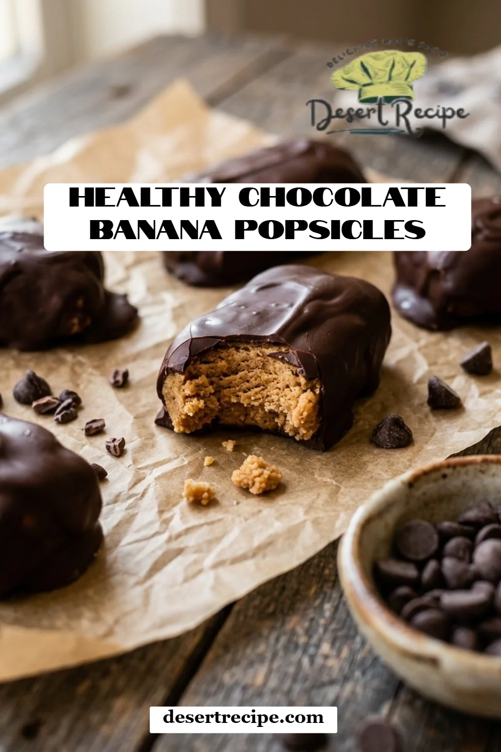 Healthy Chocolate Banana Popsicles
