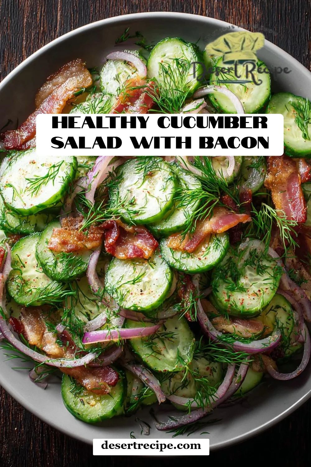 Healthy Cucumber Salad with Bacon