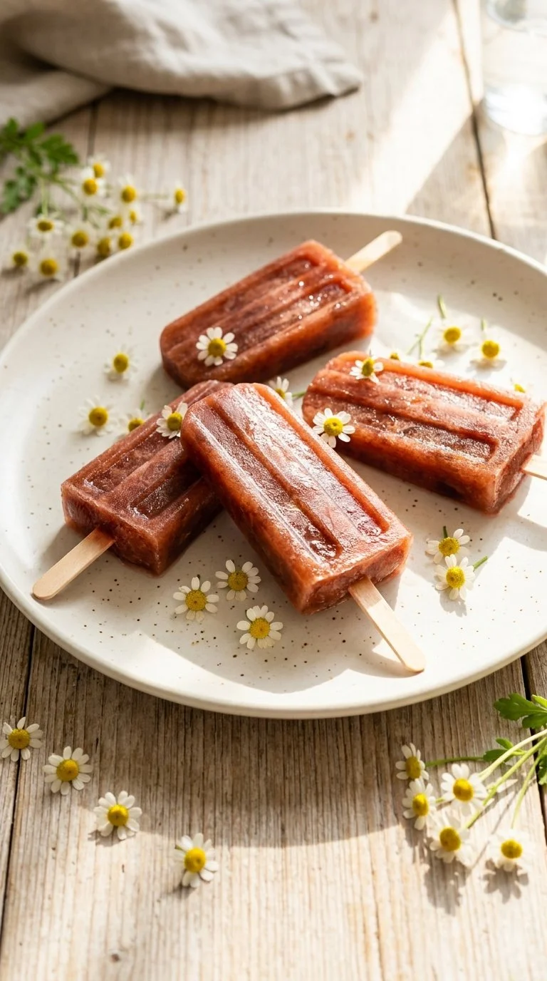 Colorful healthy mango cherry popsicles with no sugar added, perfect for summer.
