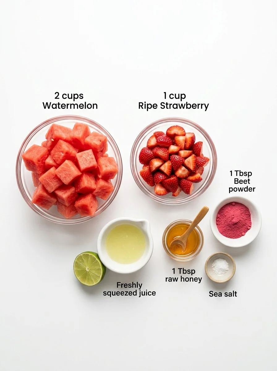 Healthy Strawberry Watermelon Popsicles