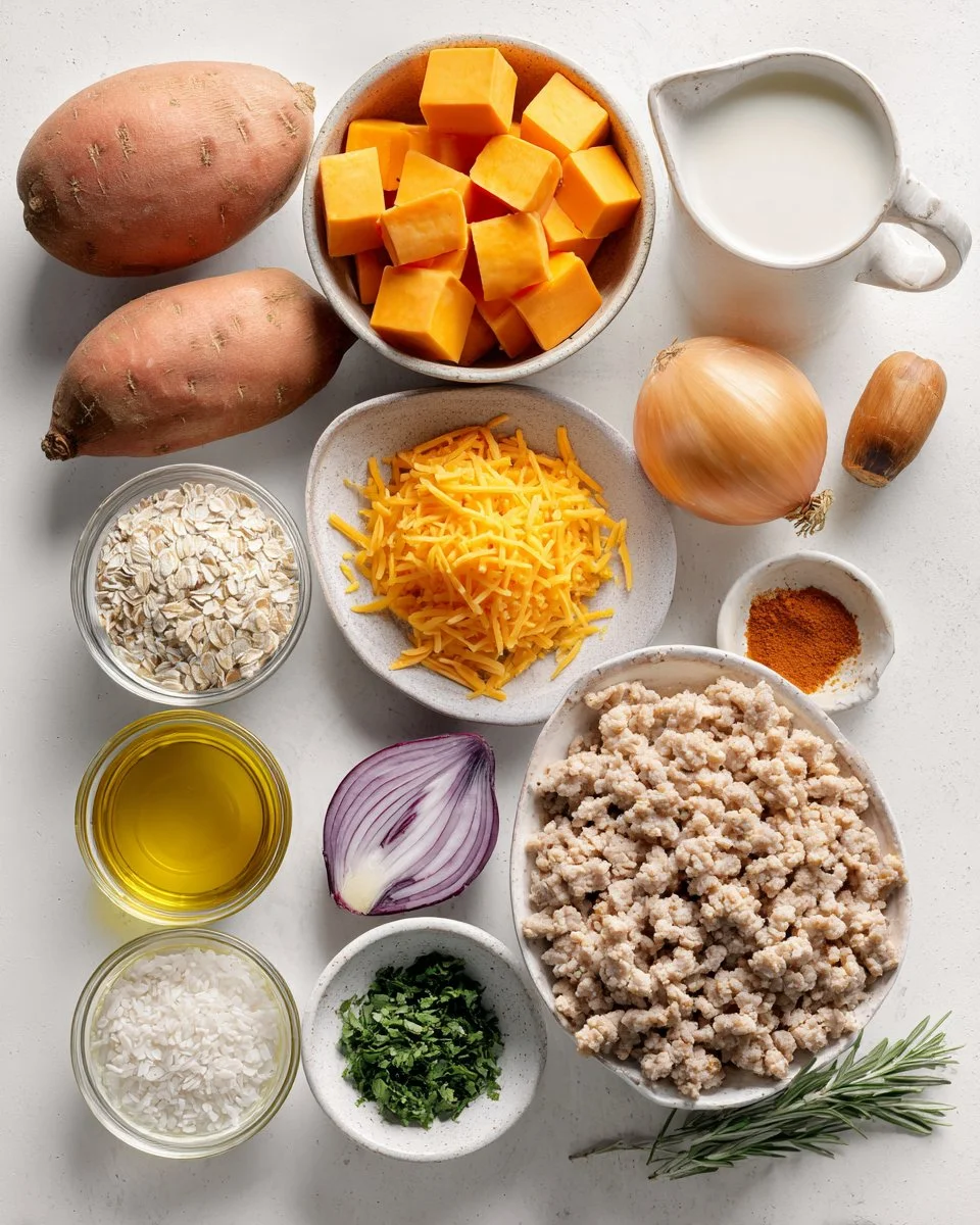 Hearty Ground Turkey and Sweet Potato Casserole