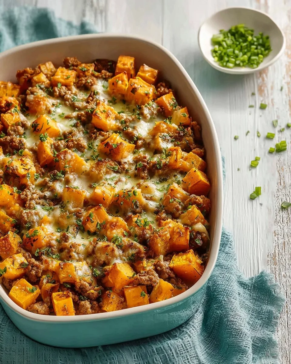 Hearty Ground Turkey and Sweet Potato Casserole