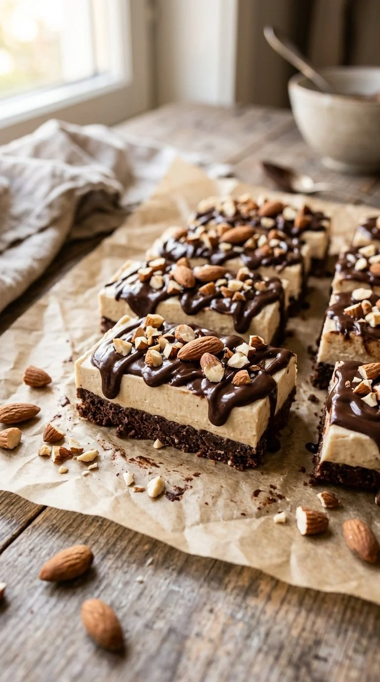 Delicious paleo almond ice cream bars that are dairy-free and healthy