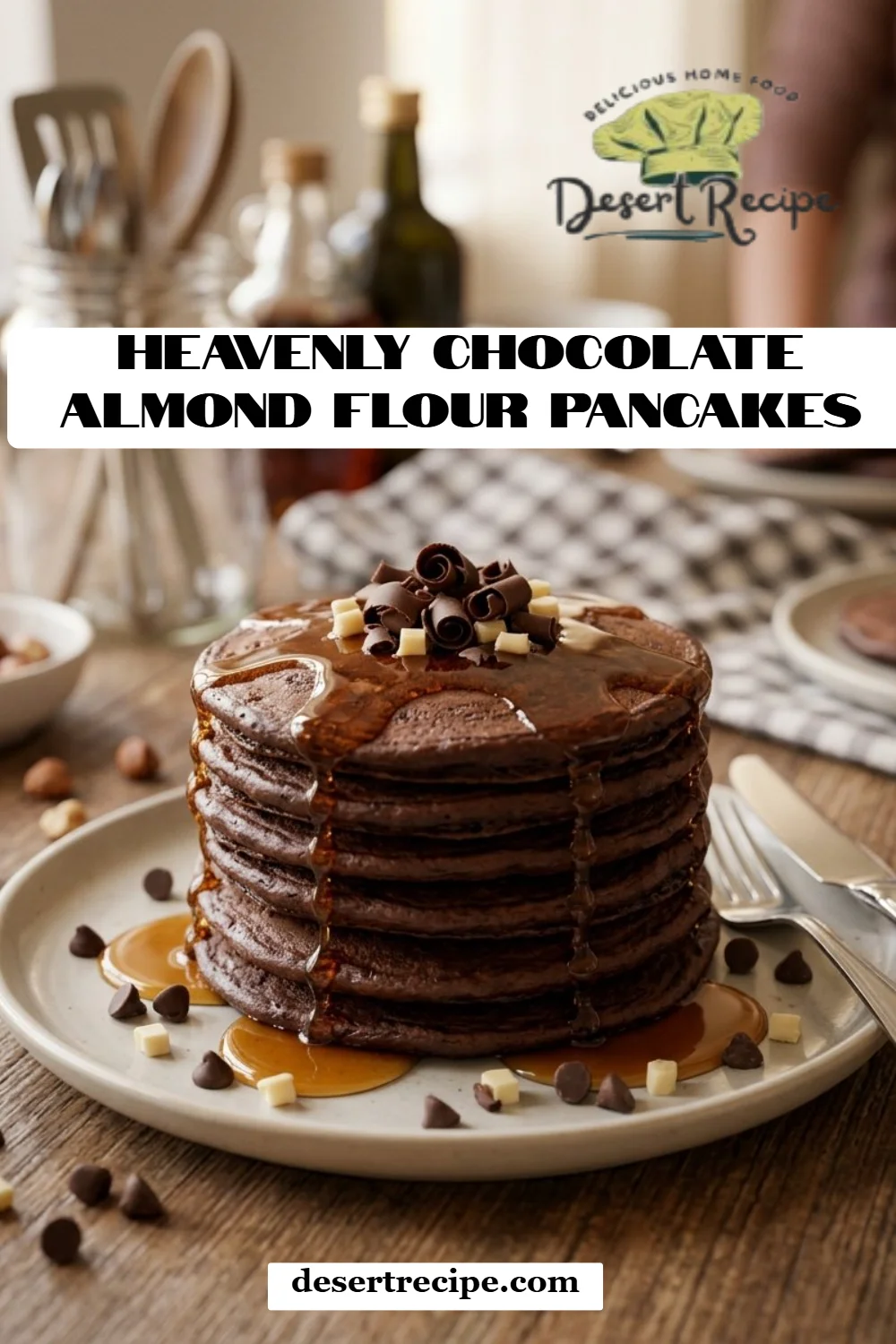 Heavenly Chocolate Almond Flour Pancakes