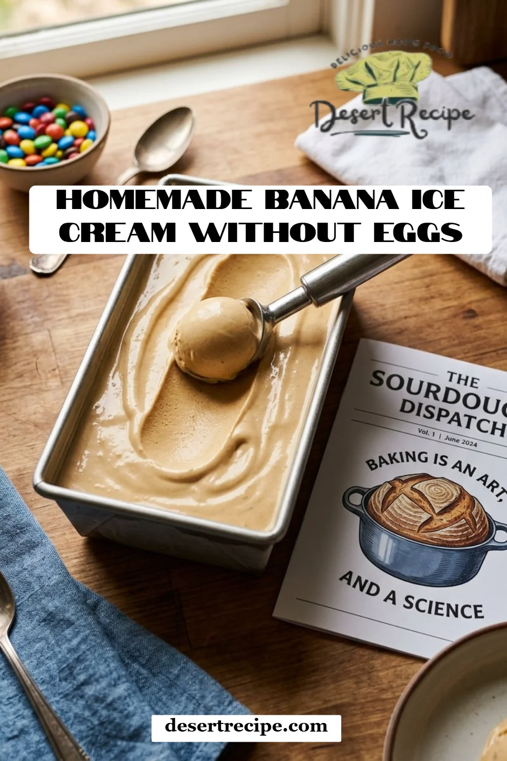 Homemade Banana Ice Cream without Eggs