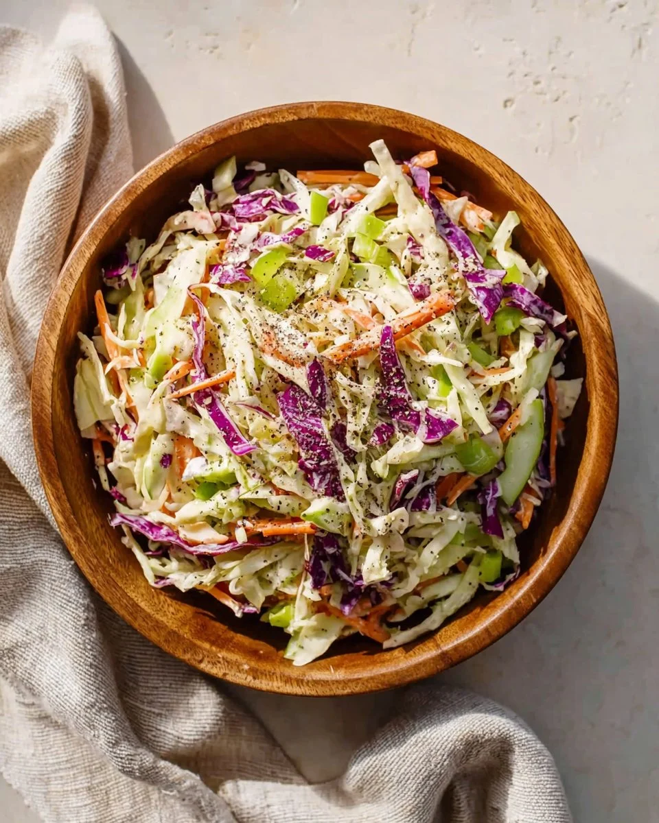 Homemade Coleslaw with Apple and Yogurt Dressing