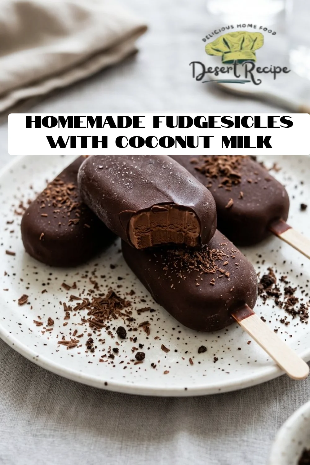 Homemade Fudgesicles with Coconut Milk